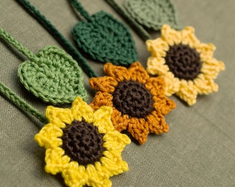 Crocheted Sunflower Bookmarks • Solstice Legends