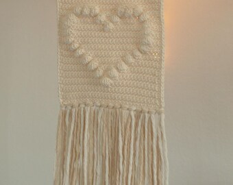 Crochet heart pendant • Temple of the heart