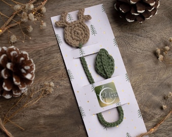 Crocheted Deer Bookmarks • Winter Legend