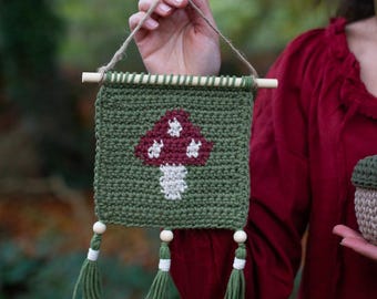 Mushroom wall hanging • Woodland amulet