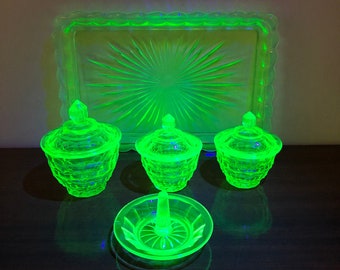 Details about Large Green VaselineUranium Glass Citrus JuicerReamer 8 34 Details about Large Green VaselineUranium Glass Citrus JuicerReamer 8 34
