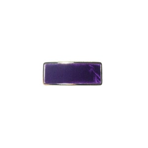 Retro Vintage 80s Gold Purple Velvet Horizontal Rectangle Shiny Border Curved Colourful Large French Barrette Clasp Hair Clip