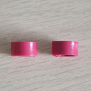 Vintage Retro 80s Dark Pink Round Circle Ring Cartilage Helix Conch Thick Smooth Simple Colourful Summer Autumnal Small Cuff & Wrap Earrings