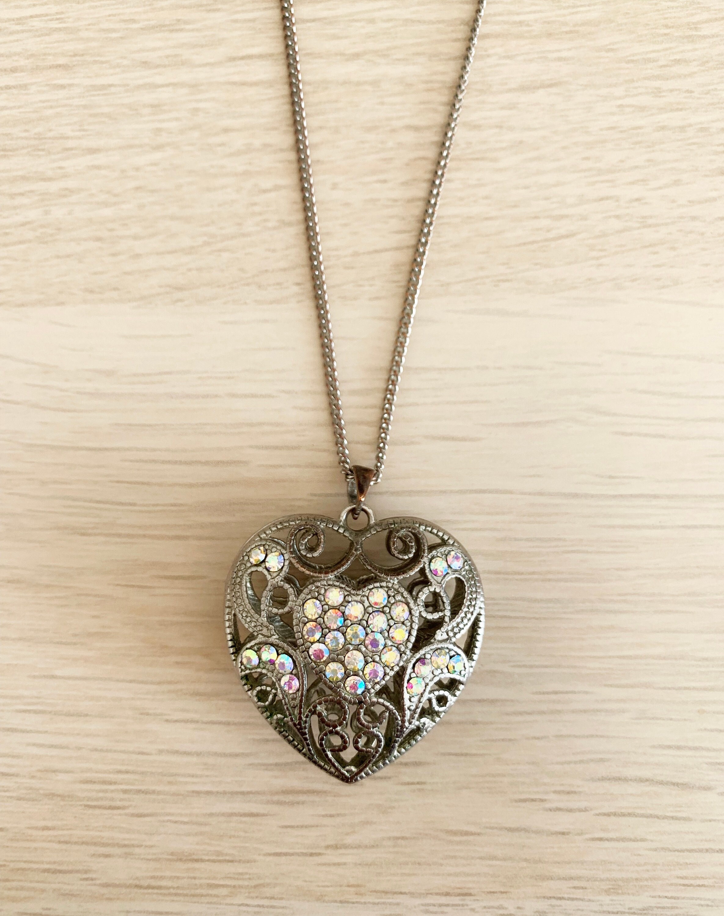 Long Heart Pendant on Stainless (Silver or Gold) – JFOX Jewelry