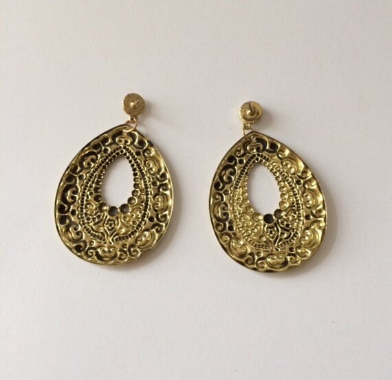 Vintage Retro 90s Gold Silver Black Clear Rhinest… - image 2