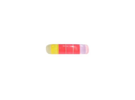 Retro Vintage 90s Red Purple Yellow Pink Clear Wh… - image 1