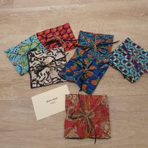Lot de 2 enveloppes en tissu indien