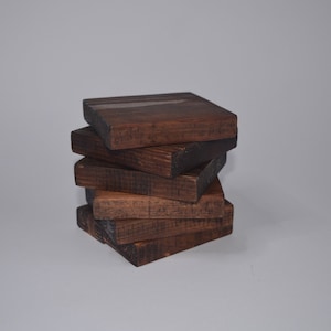6 coasters made of pallet wood