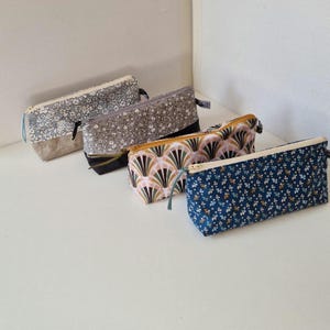 Astuccio per matite o penne / Kit scolastico in cotone bimateriale