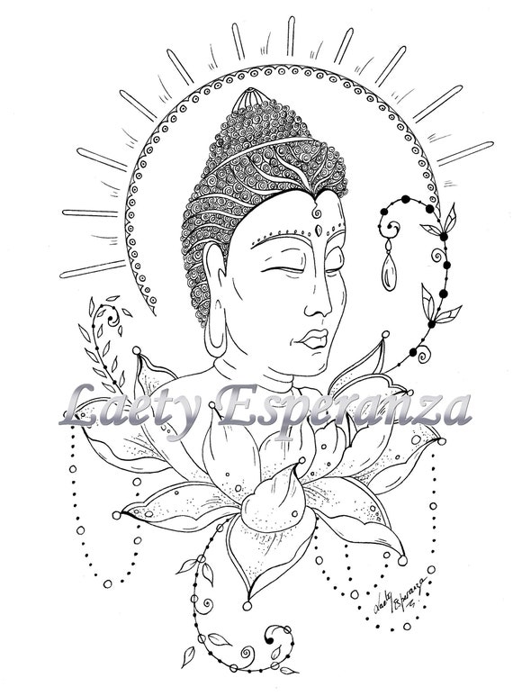 Bouddha Zen Dessin A Imprimer Etsy Canada