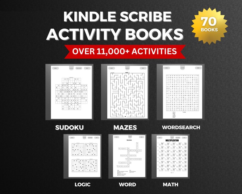 Kindle Scribe 2025 UNDATED Template Bundle and Activity Book Mega