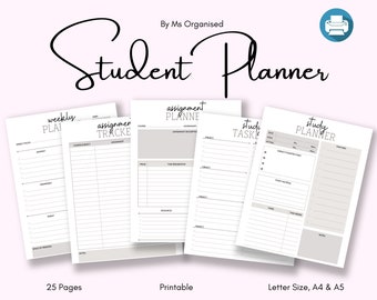 no more homework clipart Student Planner Printable (Instant Download) | Study Planner | Assignments, Homework, Study Sessions, Semester Reflection and MORE!