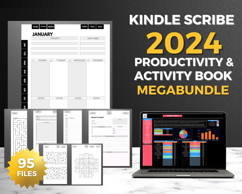 Kindle Scribe 2024 Template Bundle and Activity Book Mega Etsy