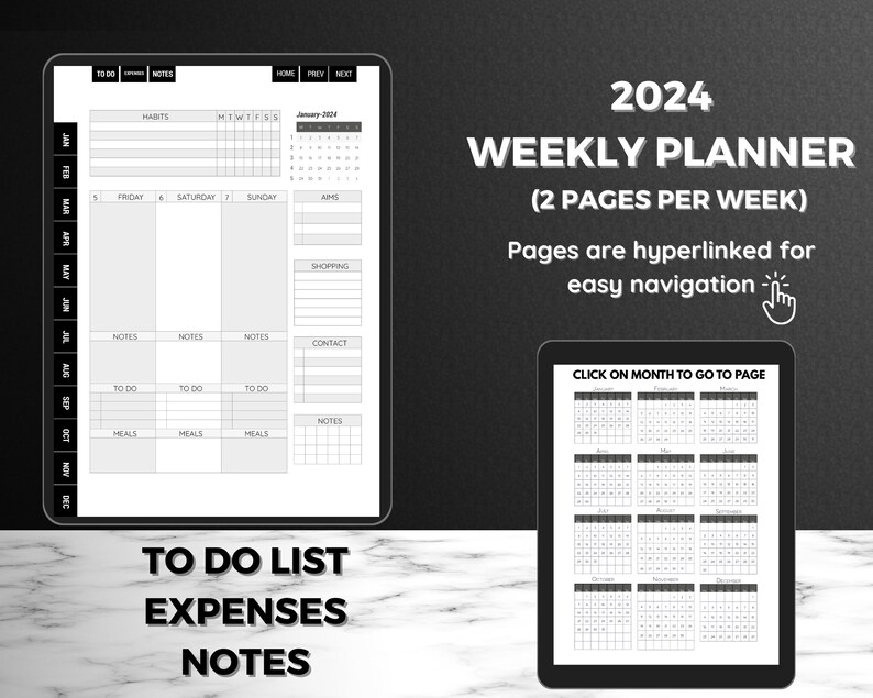 Goodnotes Digital Planner 2024 Mega Bundle Set for iPad Etsy