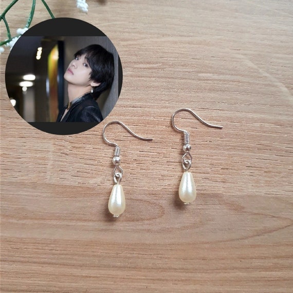 Drop Earrings Inspired by Bts's V (real Name Kim Taehyung), Kpop