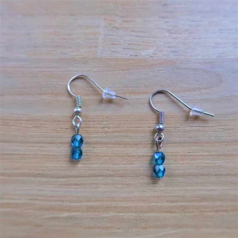 Pearl Earrings Simple Earrings Fantasy Earrings Blue Earrings Pendant Earrings