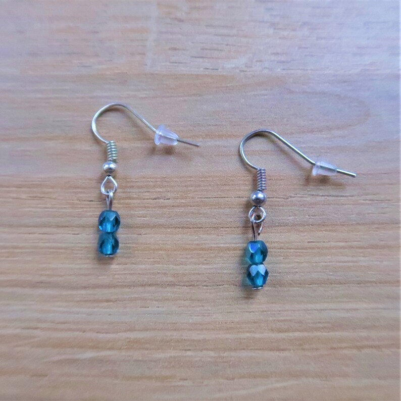 Pearl Earrings Simple Earrings Fantasy Earrings Blue Earrings Pendant Earrings