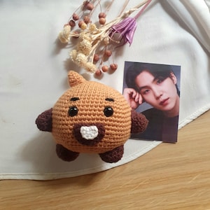 Amigurumi SHOOKY inspired by BT21 by Suga BTS Baby model, 100% Cotton, Crochet Cute Kpop Idol, Yoongi, Finished Product, Kawaii Character
