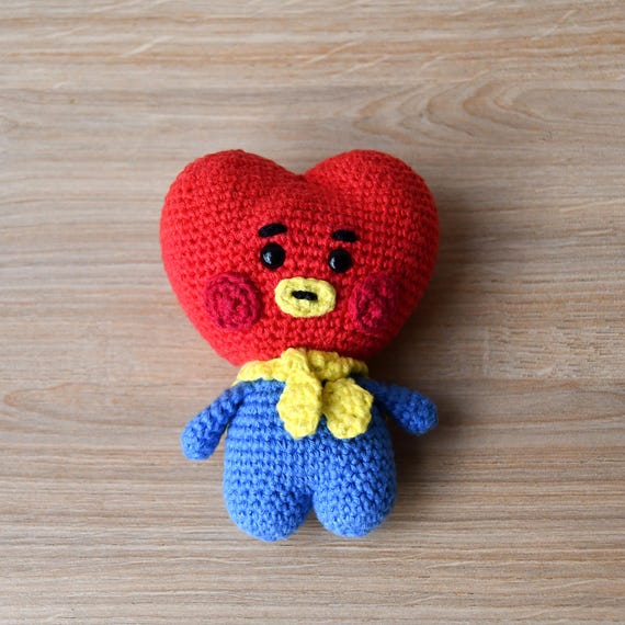 Amigurumi Tata Inspired by Bt21's V From BTS, Baby Model, 100