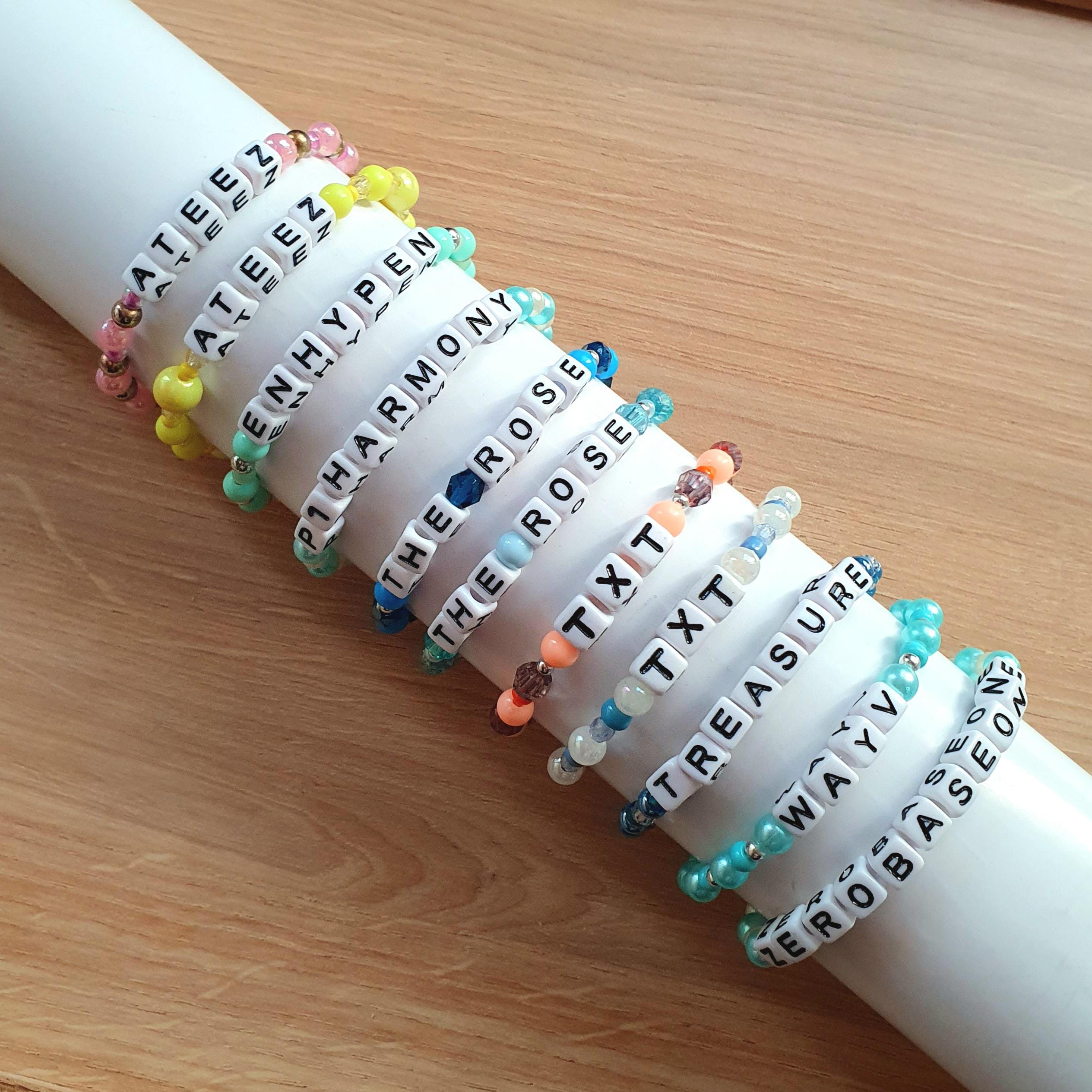 KPOP Bracelet With Fancy Beads Elastic Boys Groups 4th Generation