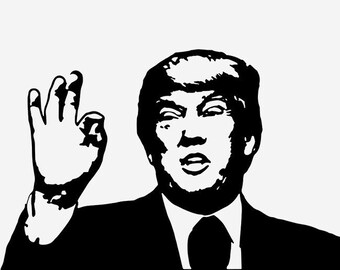 President Donald Trump cut file (.svg, .dxf, .eps, .PDF, PNG) for Silhouette, cricut, download stencils cutting file