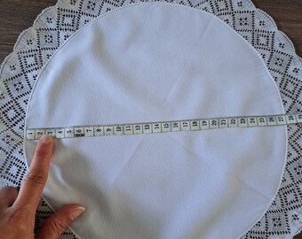 Napperon Rond Crochet Dentelle Aux Fuseaux écru 33 Cm – Fait Main, Coton
