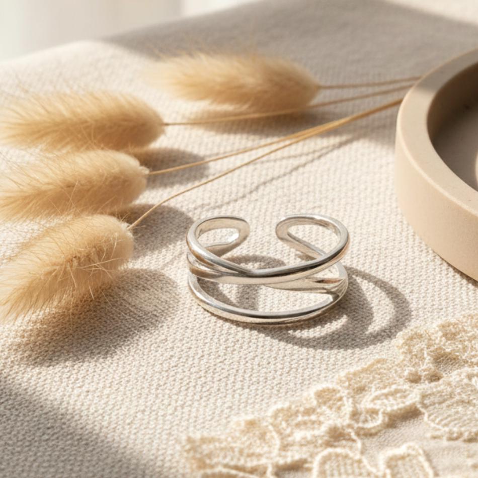 Bague Homme Ouverte Réglable Plaquée Argent - Style Poker Vintage, Motif Cartes, Unisexe, Taille Ajustable