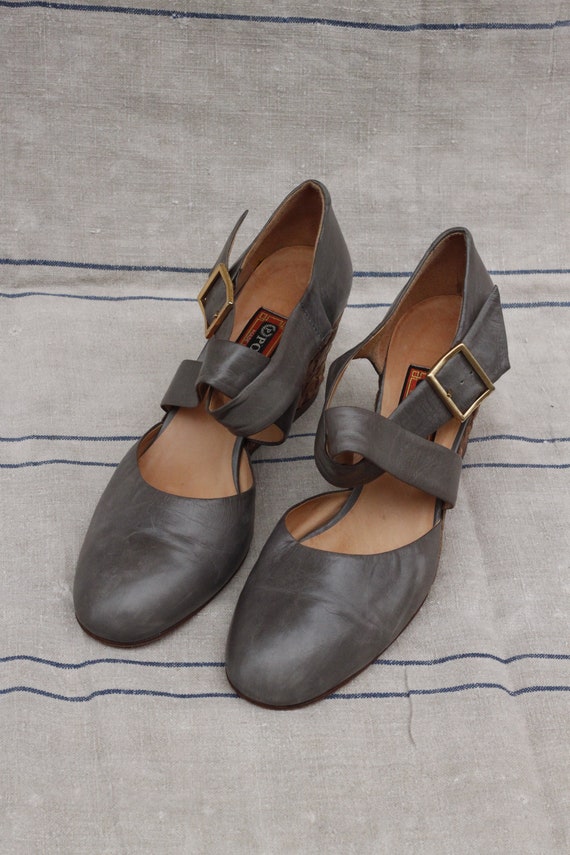 90's Pollini Real Leather Wedges Shoes / Vintage … - image 2