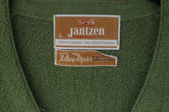 60’s Green Wool Jantzen Jumper / Pea Green / Long… - image 10