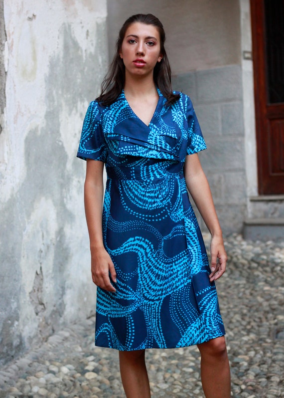 light blue silk dress short
