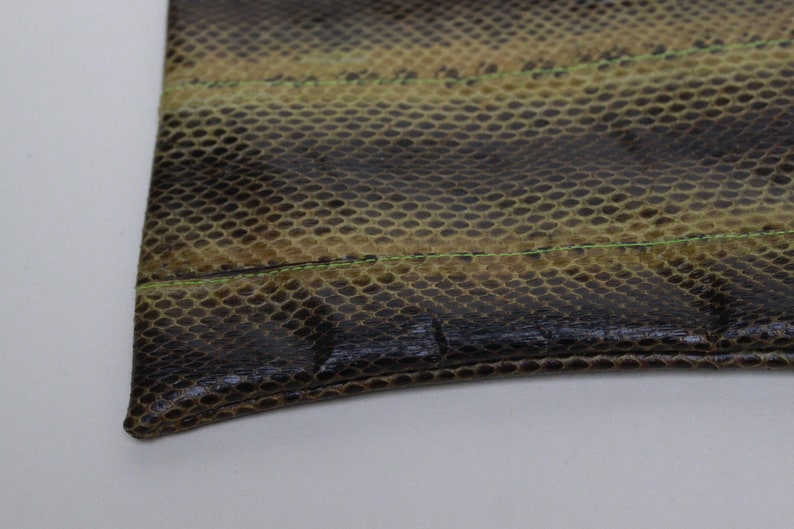 90s Green Snake Mini Shopper Bag / Shoulder bag / Leather bag / Vintage bag / Vintage Shopper / Two handles image 5