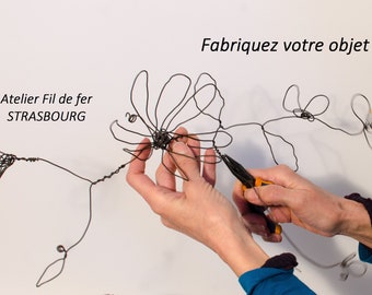 objets fils de fer sculptures et objets: Chaussures & fleur objets fils de fer sculptures et objets: Chaussures & fleur