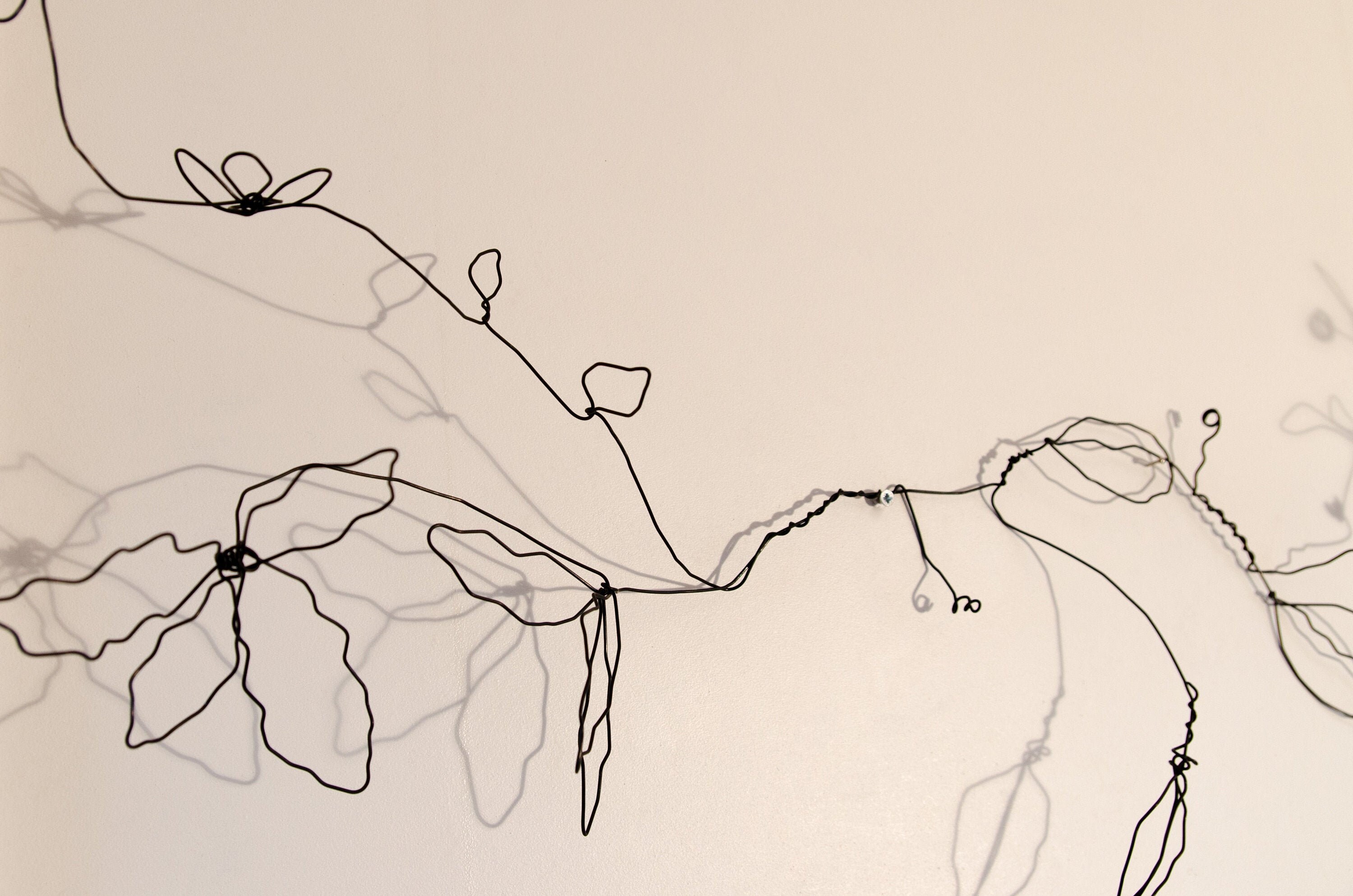 Guirlande Florale en Fil de Fer Suspension Bucolique