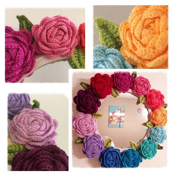 Modèle de crochet de rose heureuse