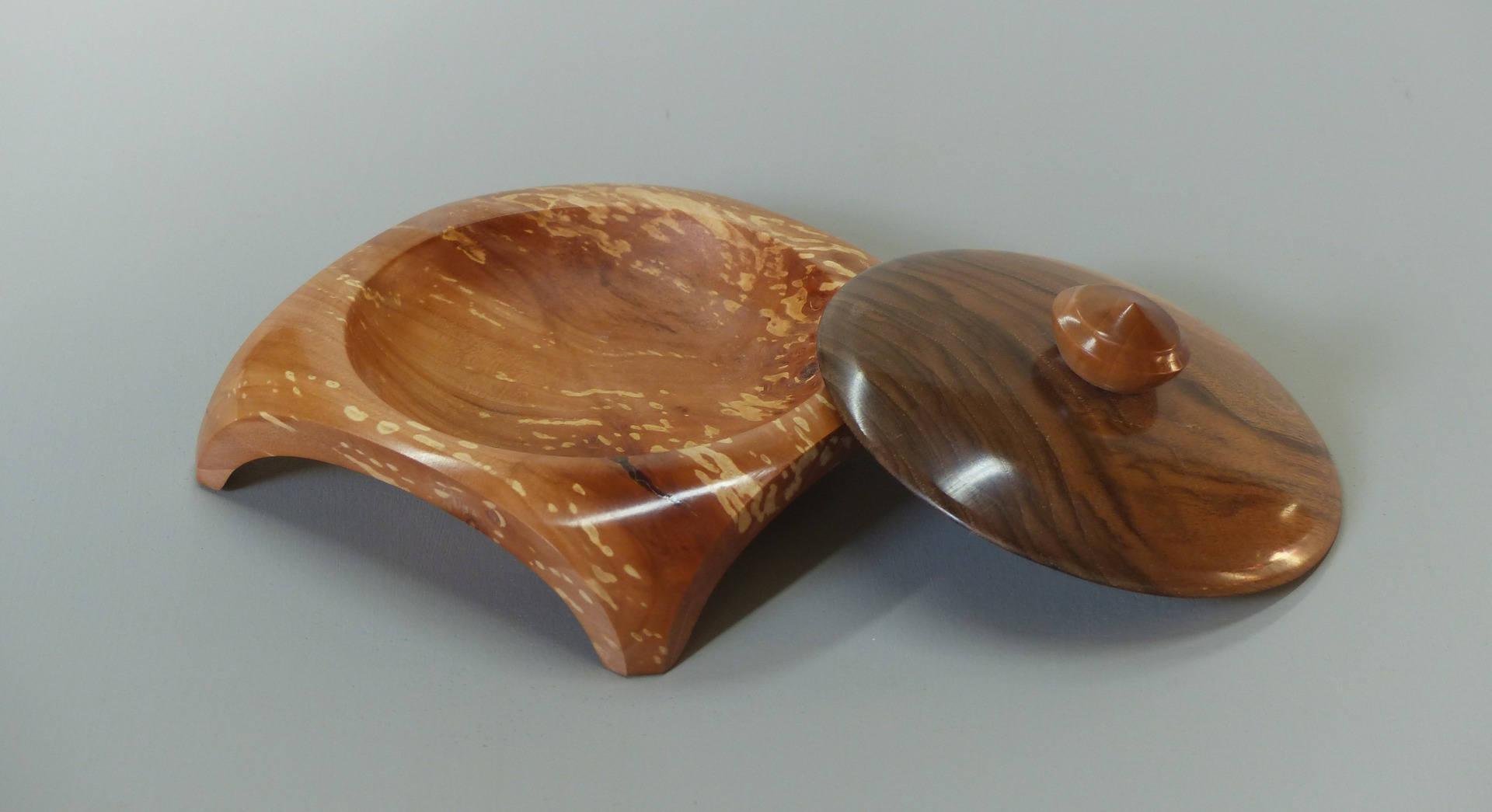 Turned wood jewelry box Etsy