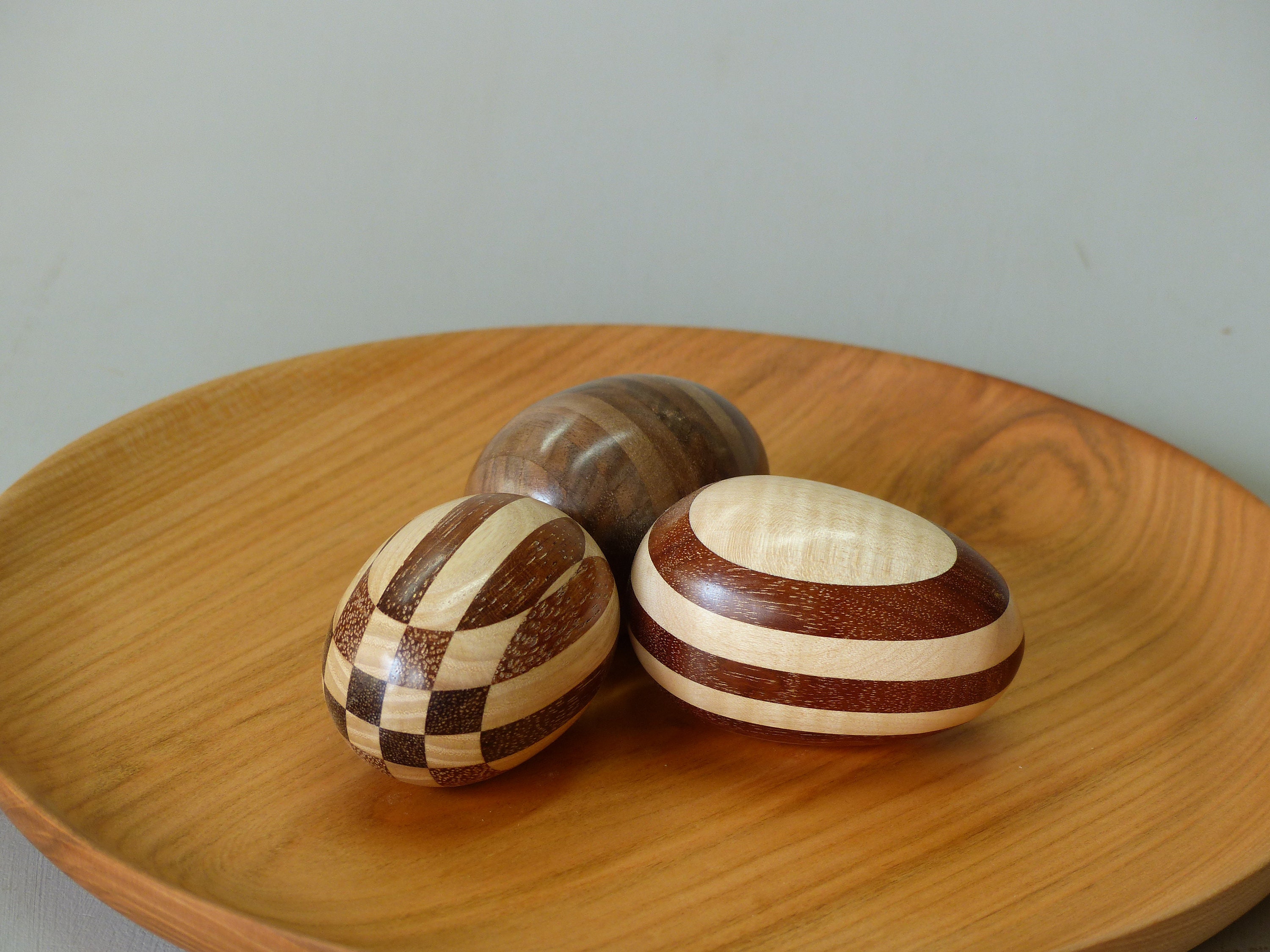 Oeufs de Pâques en Bois Tourné