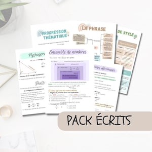 PACK écrits CRPE fiches de TOUTES les notions de mathématiques et de français