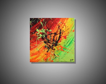 Handmade contemporary abstract painting, unique modern original Canvas Goartdeco
