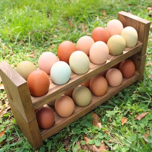 Wood Stackable Egg Holder, Fresh Egg Holders, Chicken Egg Holders, Egg Holder for Counter, Farm Egg Holder, Farm Decor, Egg Crate Storage