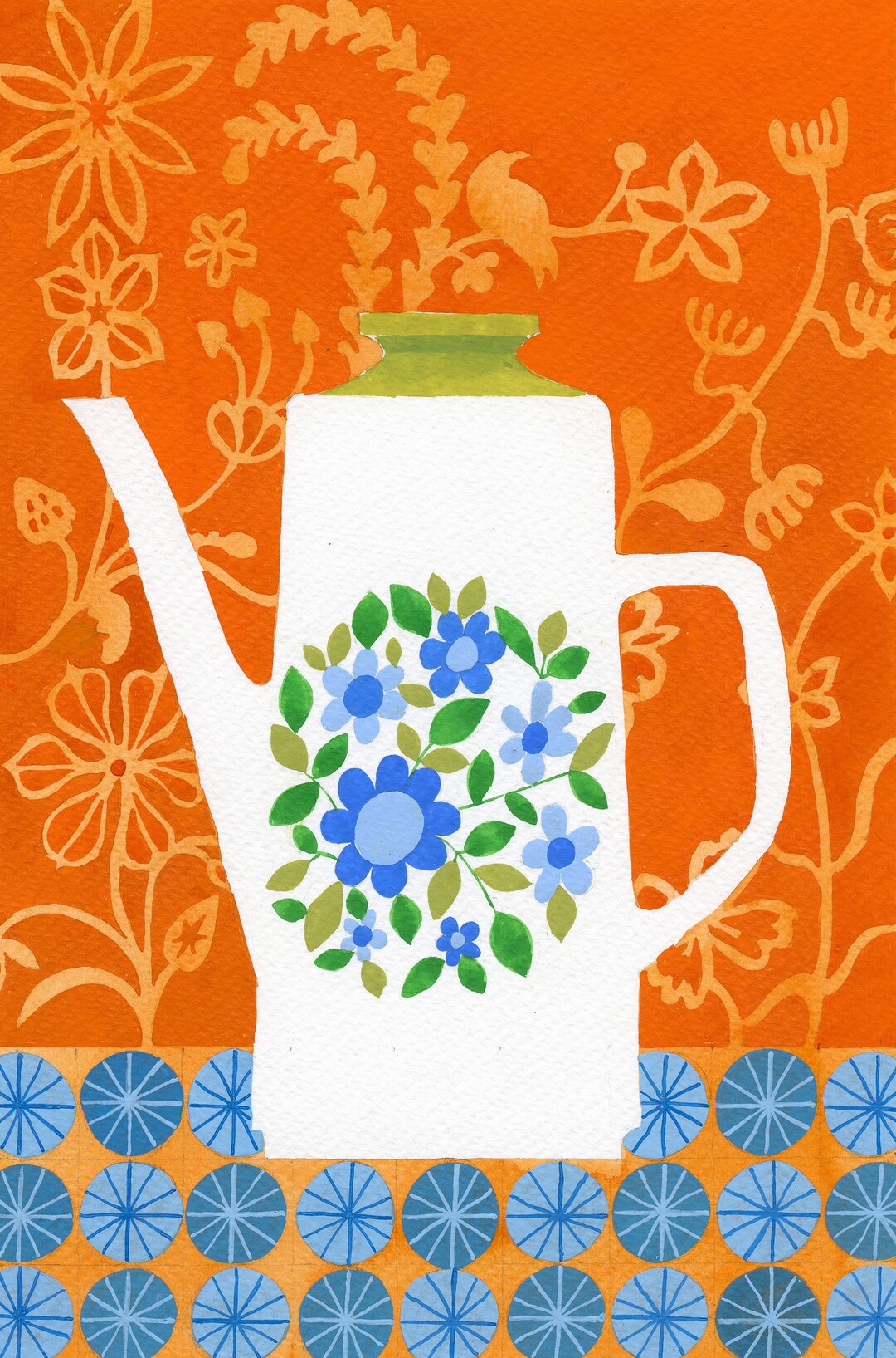 Meakin Coffee Pot Art Print Bistro Art Print Coffee Pot Etsy