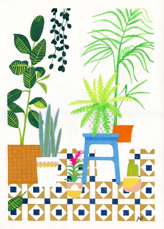 House Plant Art Print Wall