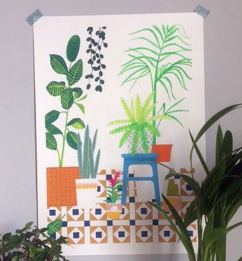 House Plant Art Print House Plant Wall Art House Plant Illustration
