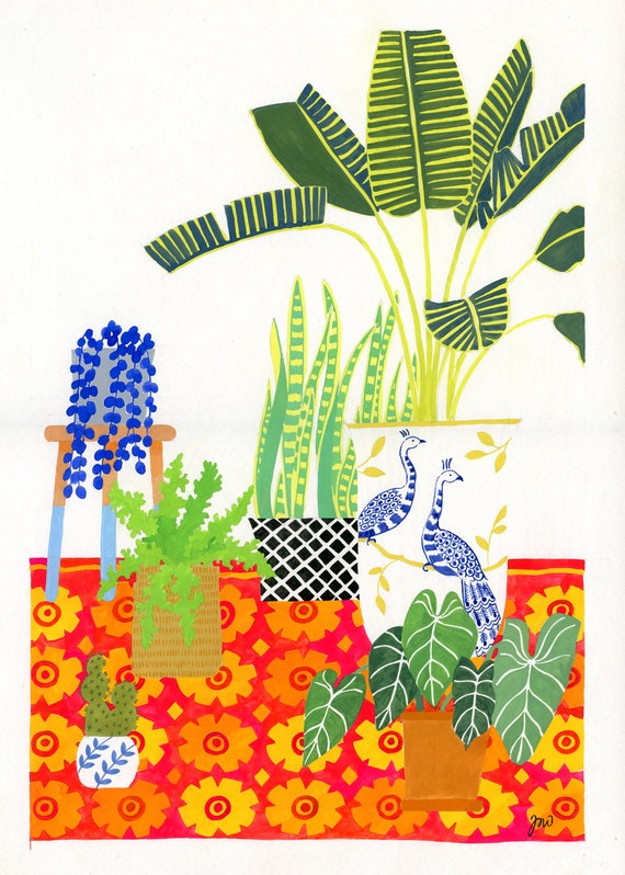 House Plant Art Print Wall
