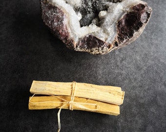 Wood incense palo santo to burn ritual cleaning purification
