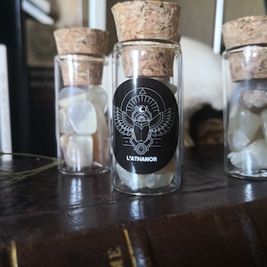 Vial minerals moonstone apothecary spell