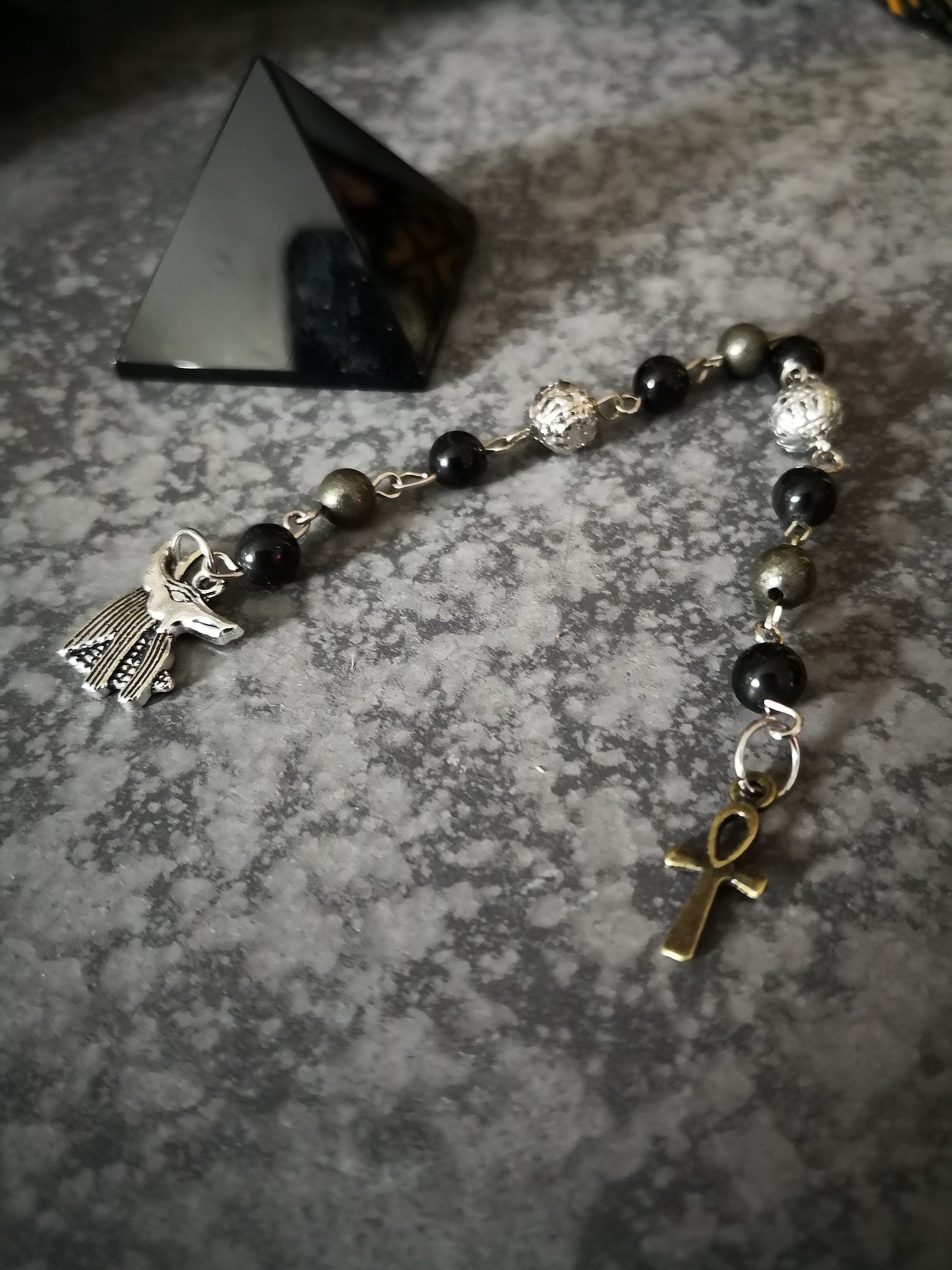 Perles Prières Païennes, Échelle Anubis, Méditation, Sorcières, Mala, Païen, Intention, Rosaire, Cha