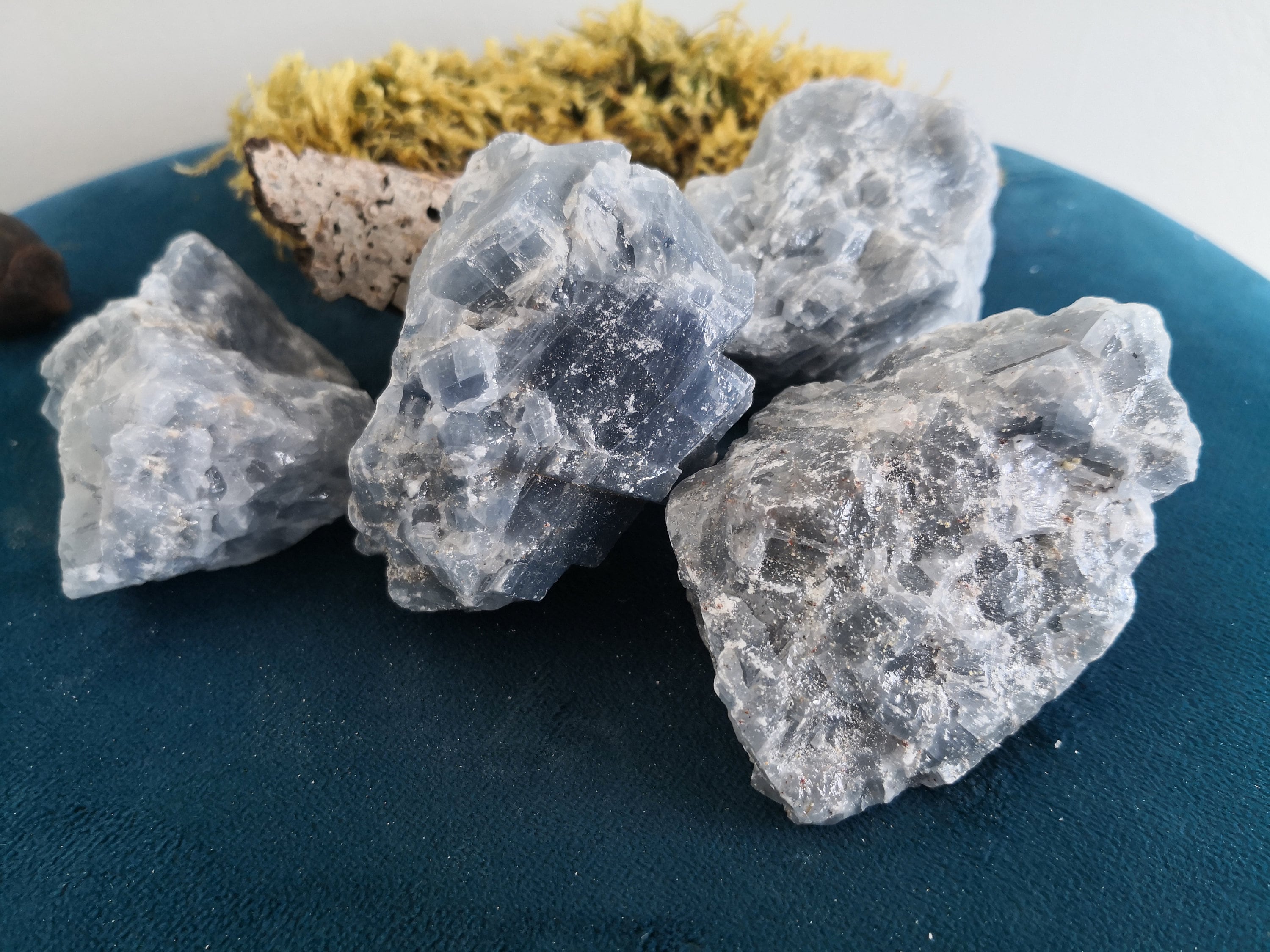 Calcite Bleue Brut Pierres Cristal Harmonie Anti Stress Sommeil