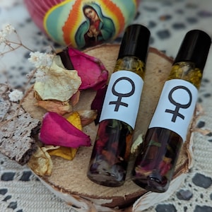Roll on Venus love plant oils and crystals