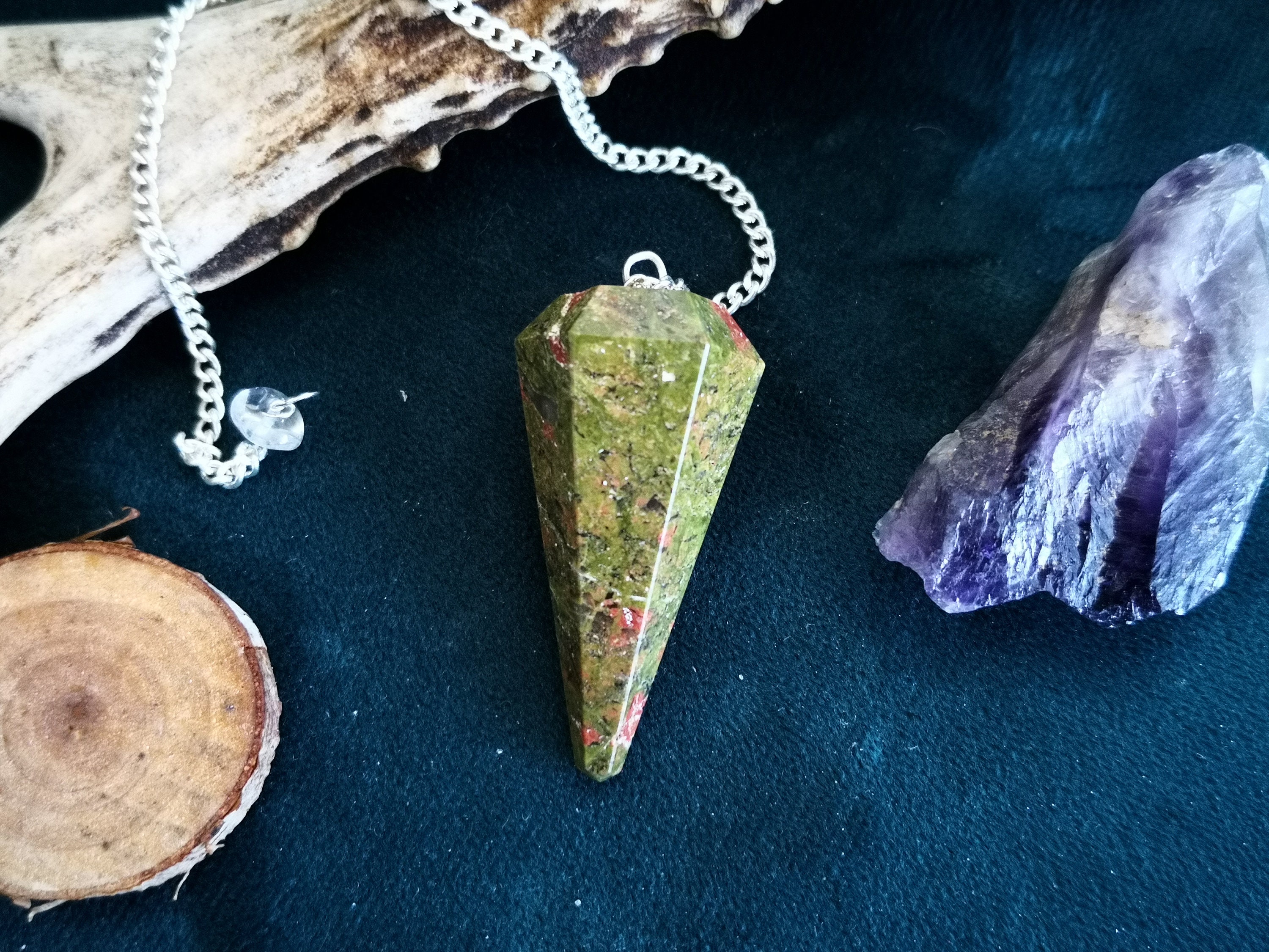 Pendule Divination Radiesthésie Unakite