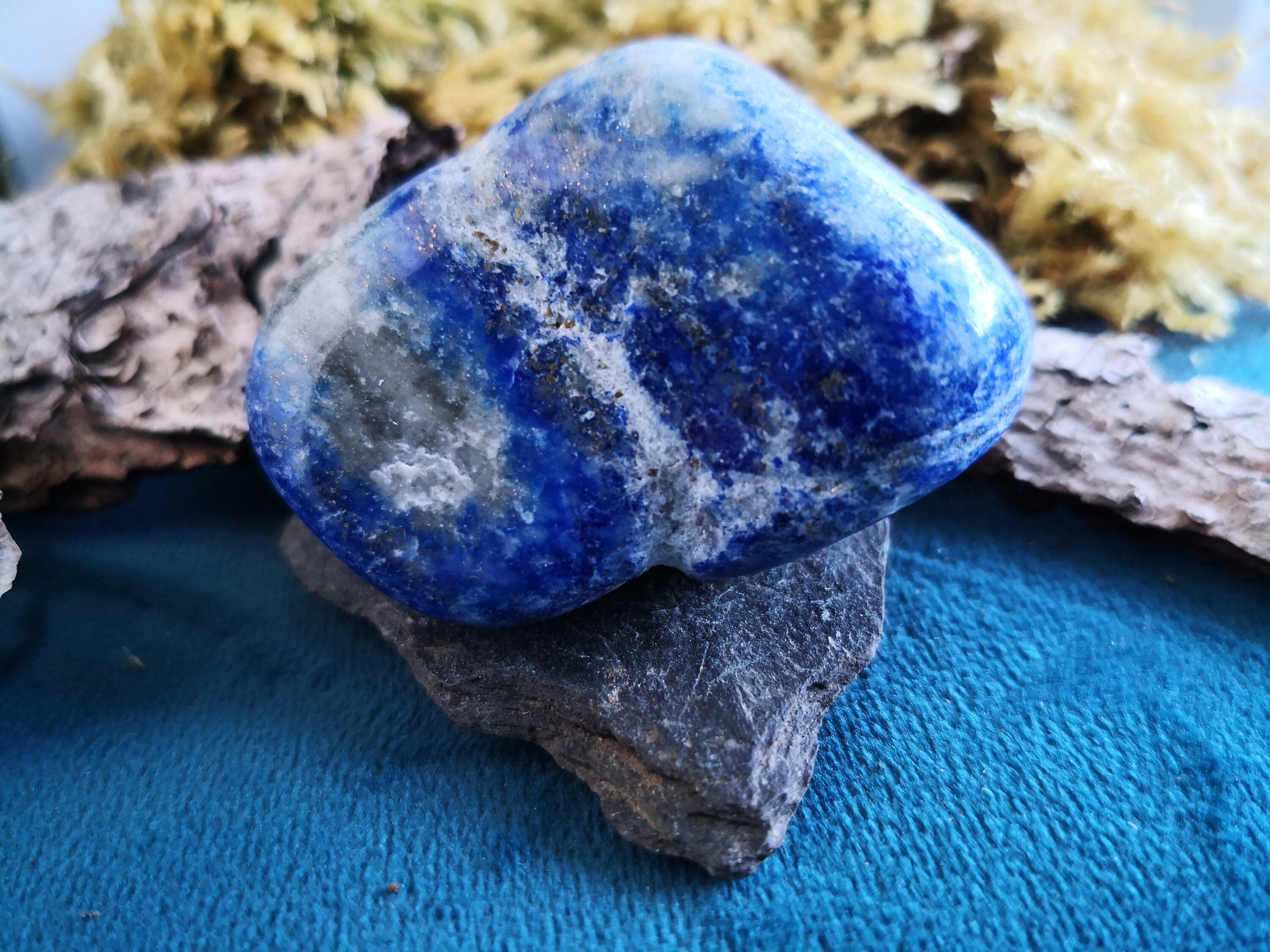 Galet Lapis Lazuli Polie Lithothérapie Cristaux Minéraux Collection Cabinet de Curiosité